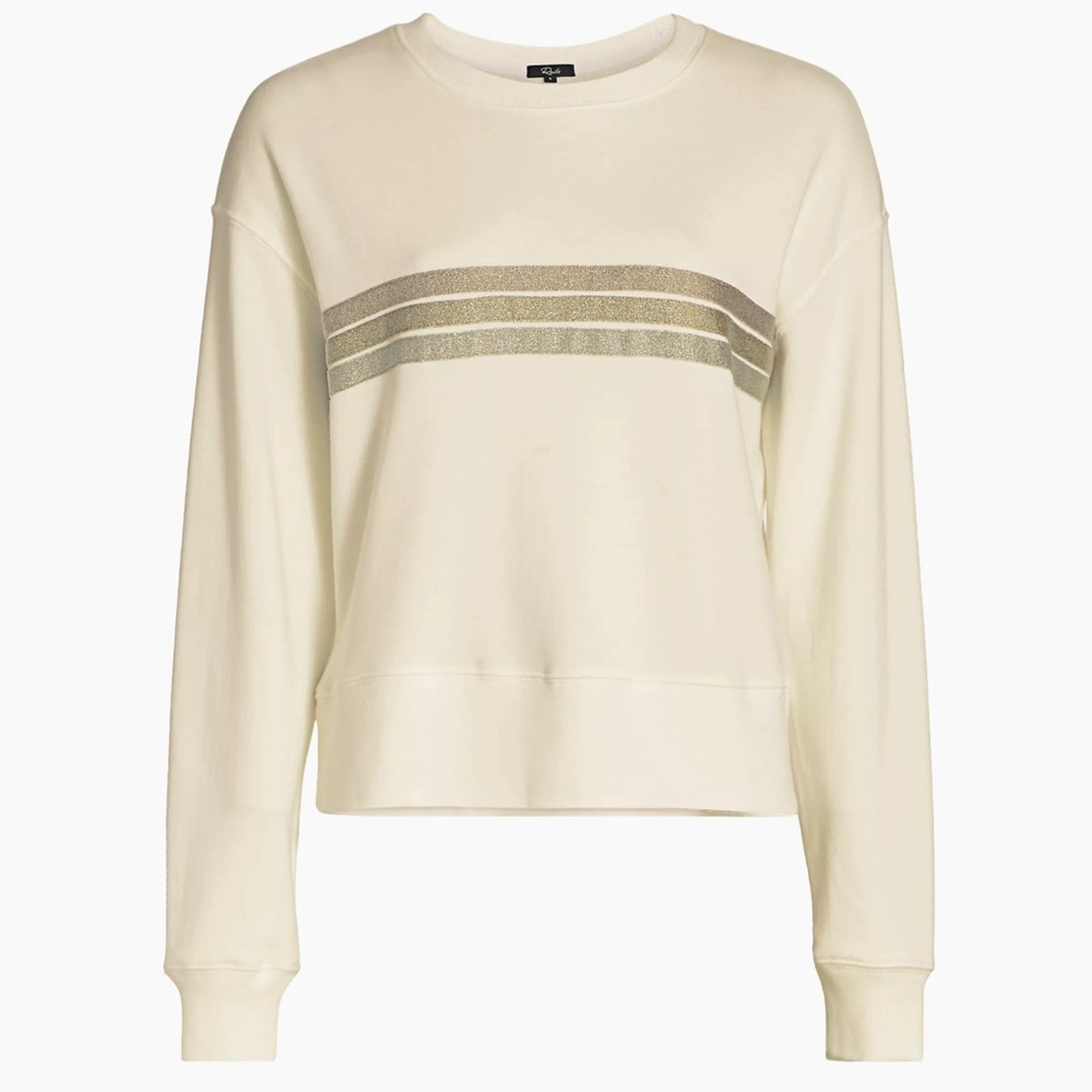 Rails Ramona White Metallic Stripes sweatshirt